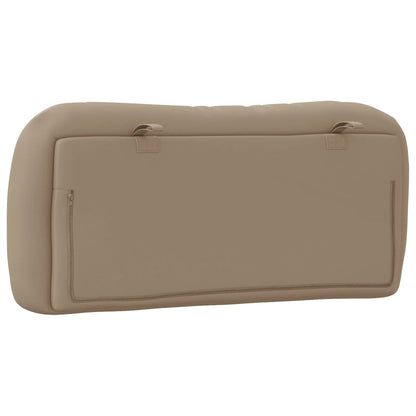 Almofadão de cabeceira Hvar 80 cm couro artificial cappuccino