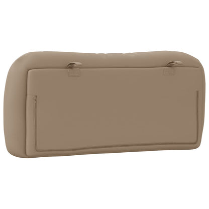 Almofadão de cabeceira Hvar 90 cm couro artificial cappuccino