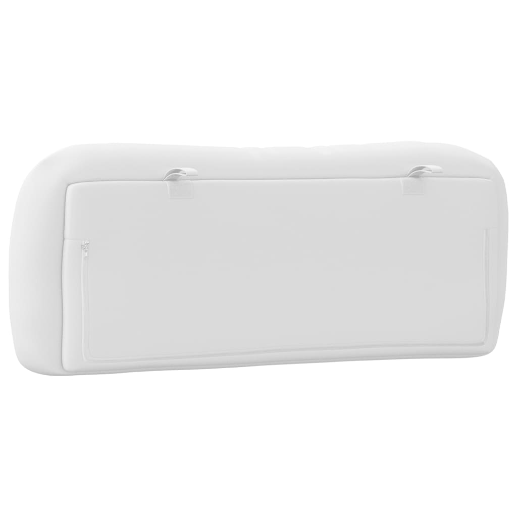 Almofadão de cabeceira Hvar 100 cm couro artificial branco