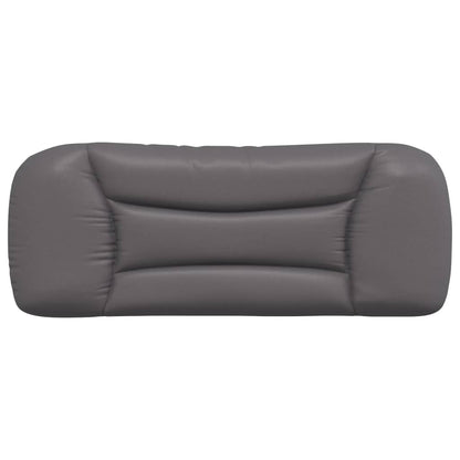 Almofadão de cabeceira Hvar 100 cm couro artificial cinzento
