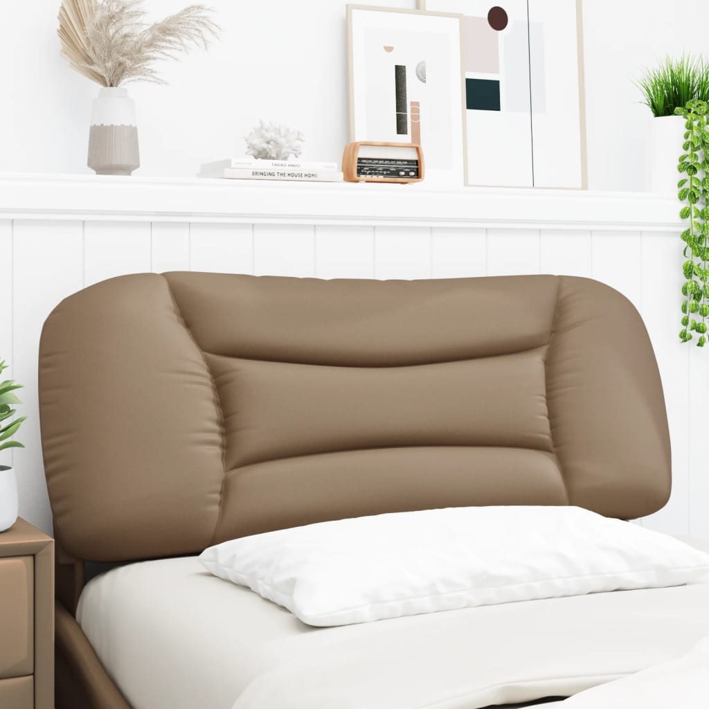 Almofadão de cabeceira Hvar 100 cm couro artificial cappuccino