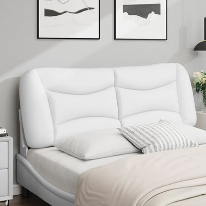 Almofadão de cabeceira Hvar 120 cm couro artificial branco