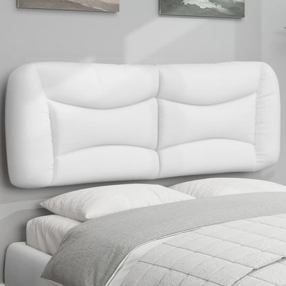 Almofadão de cabeceira Hvar 120 cm couro artificial branco