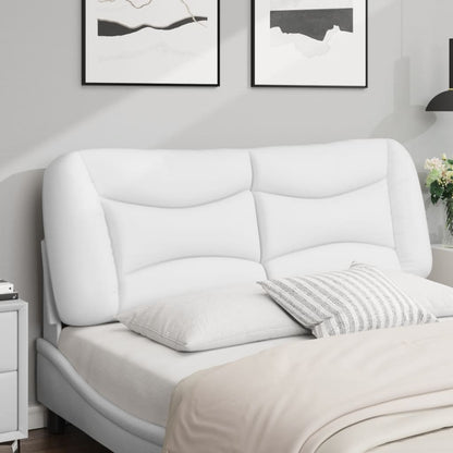 Almofadão de cabeceira Hvar 140 cm couro artificial branco