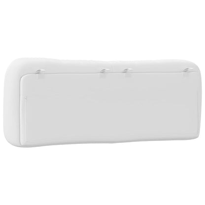Almofadão de cabeceira Hvar 140 cm couro artificial branco