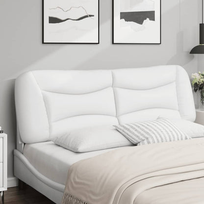 Almofadão de cabeceira Hvar 160 cm couro artificial branco