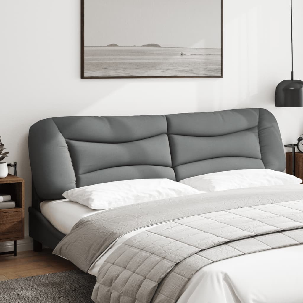 Almofadão de cabeceira Hvar 200 cm tecido cinzento-claro
