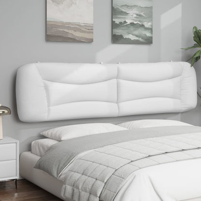Almofadão de cabeceira Hvar 200 cm couro artificial branco