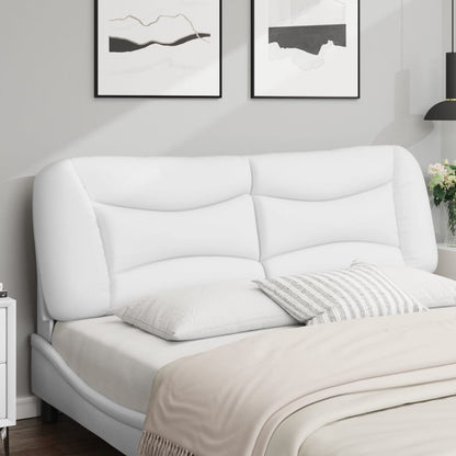 Almofadão de cabeceira Hvar 152 cm couro artificial branco
