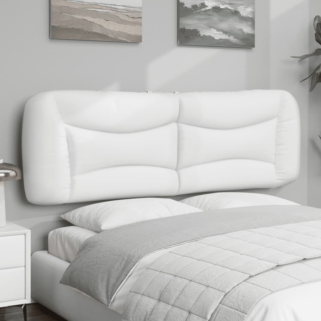 Almofadão de cabeceira Hvar 152 cm couro artificial branco