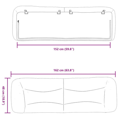 Almofadão de cabeceira Hvar 152 cm couro artificial branco