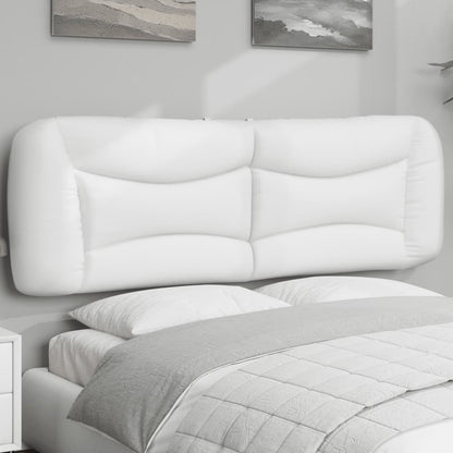 Almofadão de cabeceira Hvar 152 cm couro artificial branco