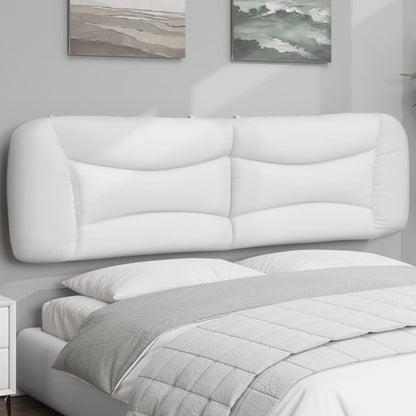 Almofadão de cabeceira Hvar 193 cm couro artificial branco
