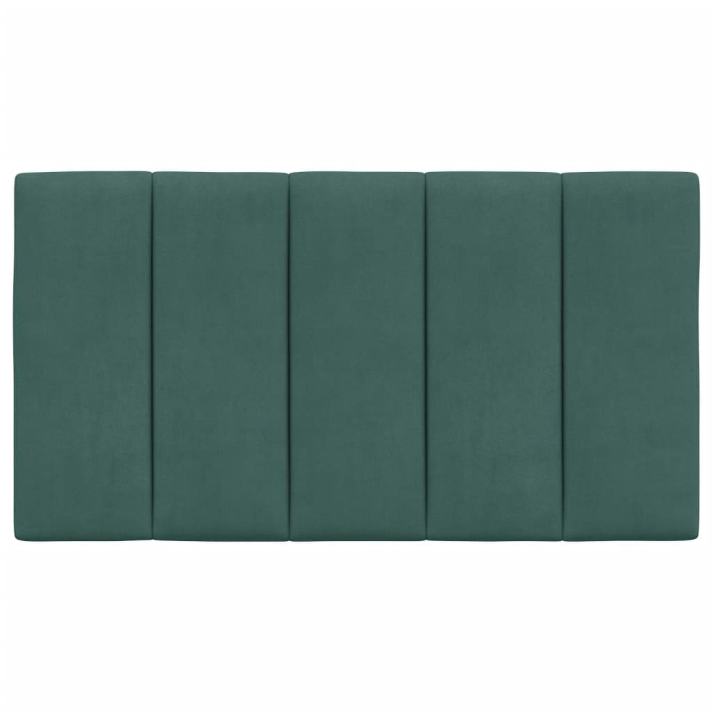 Almofadão de cabeceira Hanko 80 cm veludo verde-escuro