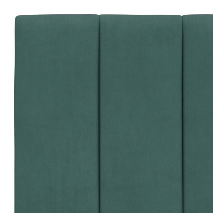Almofadão de cabeceira Hanko 80 cm veludo verde-escuro