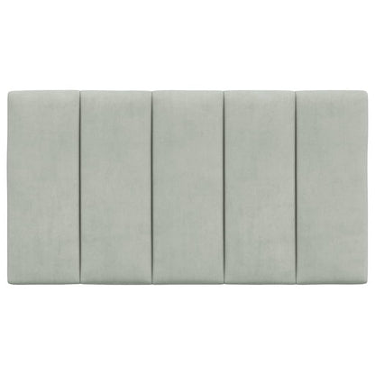 Almofadão de cabeceira Hanko 90 cm veludo cinzento-claro