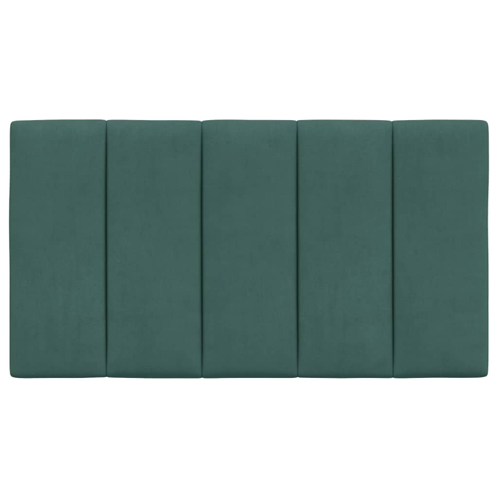 Almofadão de cabeceira Hanko 90 cm veludo verde-escuro