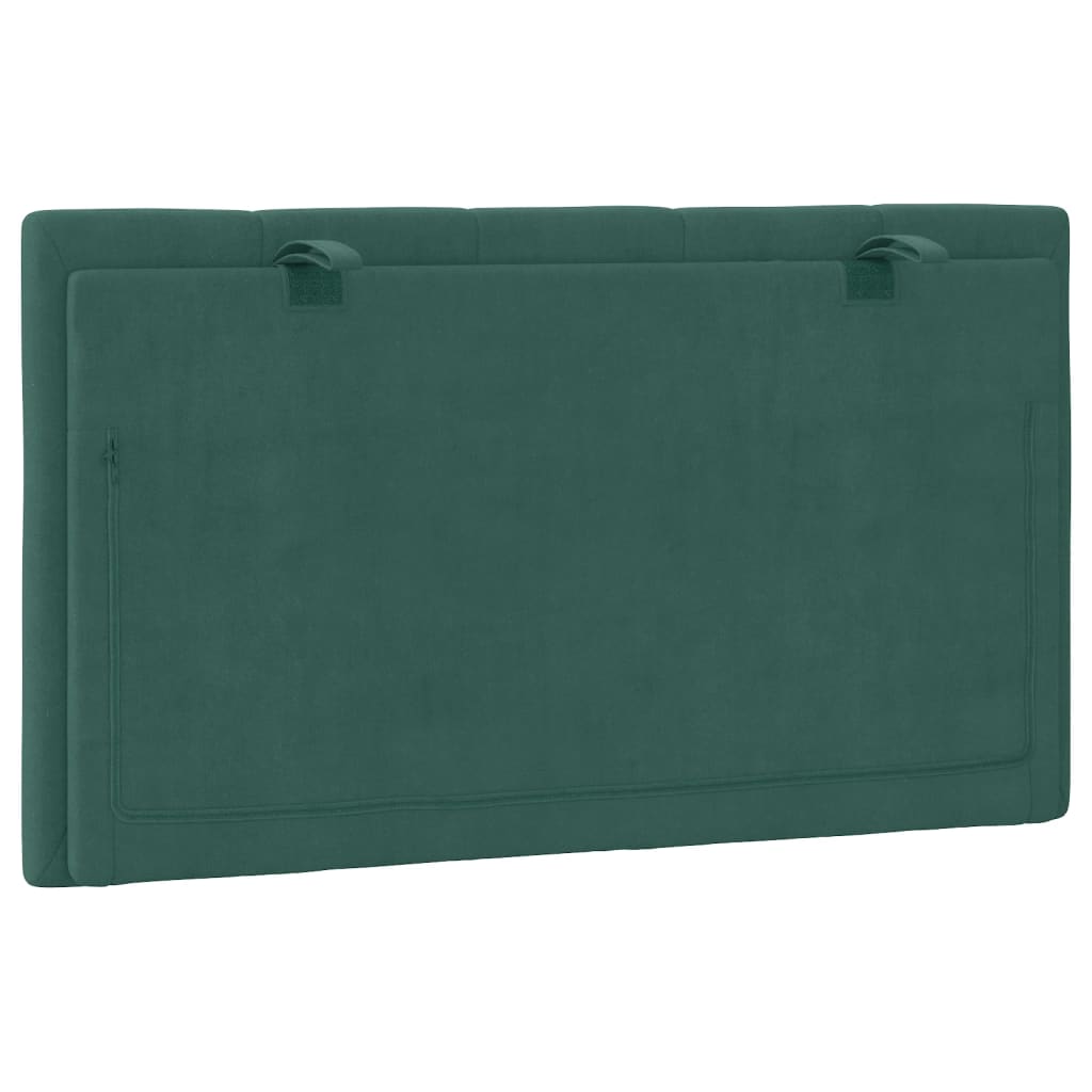 Almofadão de cabeceira Hanko 90 cm veludo verde-escuro