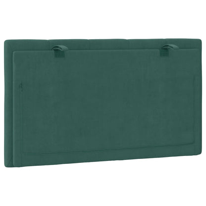 Almofadão de cabeceira Hanko 90 cm veludo verde-escuro