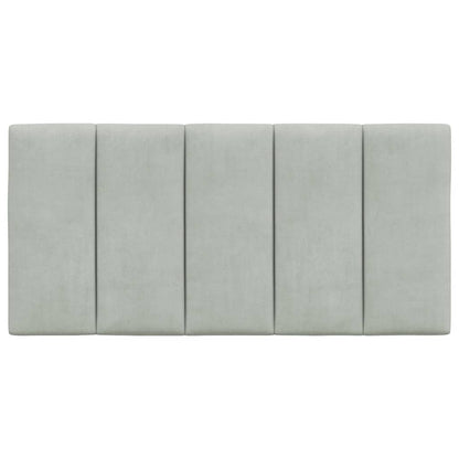 Almofadão de cabeceira Hanko 100 cm veludo cinzento-claro