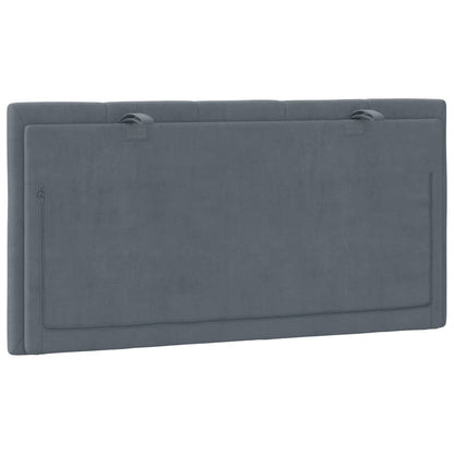Almofadão de cabeceira Hanko 100 cm veludo cinzento-escuro