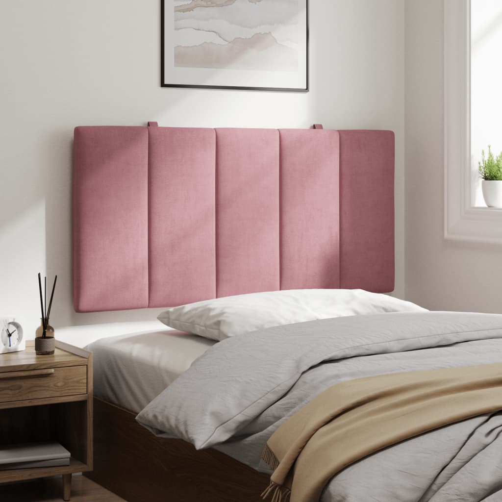 Almofadão de cabeceira Hanko 100 cm veludo rosa