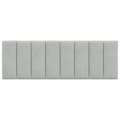Almofadão de cabeceira Hanko 120 cm veludo cinzento-claro
