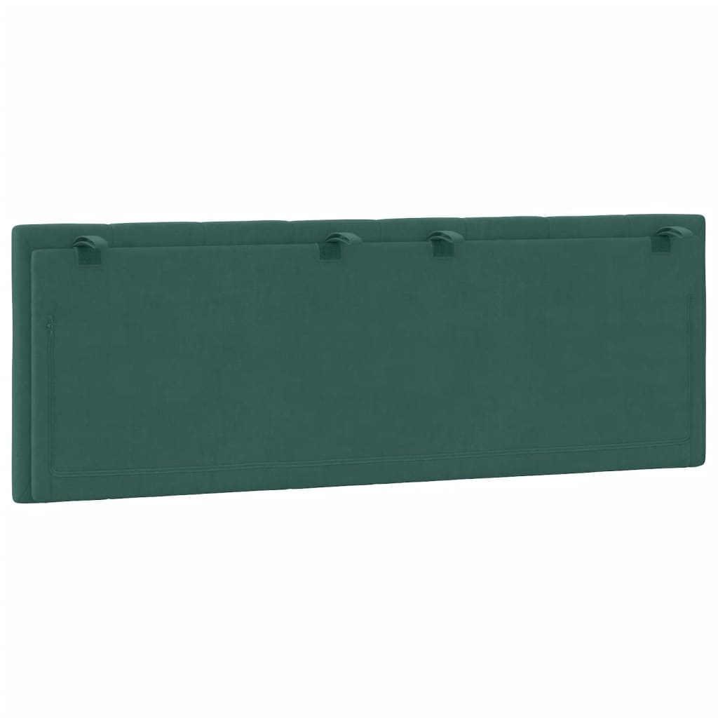 Almofadão de cabeceira Hanko 120 cm veludo verde-escuro