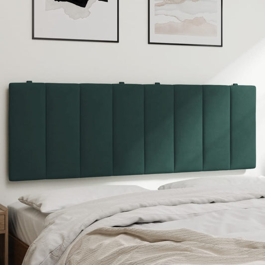 Almofadão de cabeceira Hanko 120 cm veludo verde-escuro