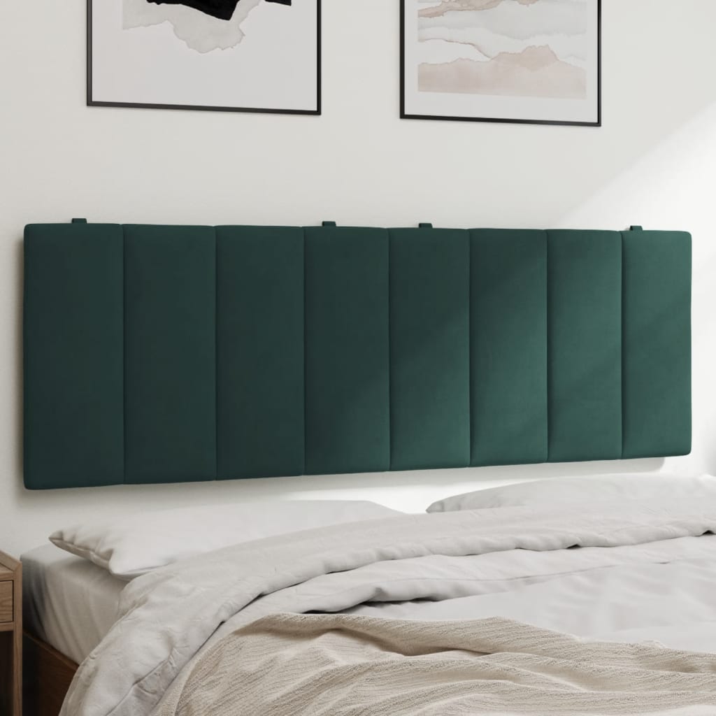 Almofadão de cabeceira Hanko 120 cm veludo verde-escuro