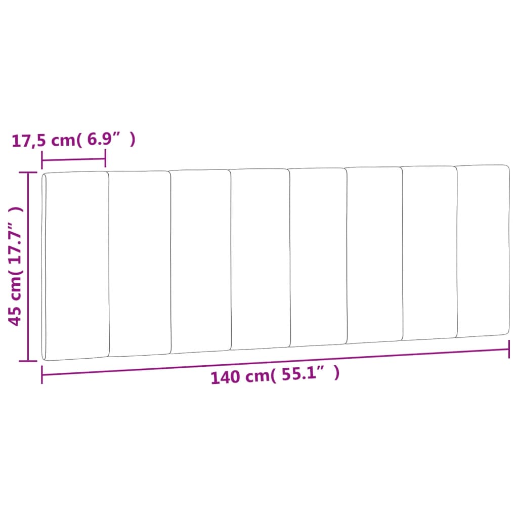 Almofadão de cabeceira Hanko 140 cm veludo cinzento-escuro