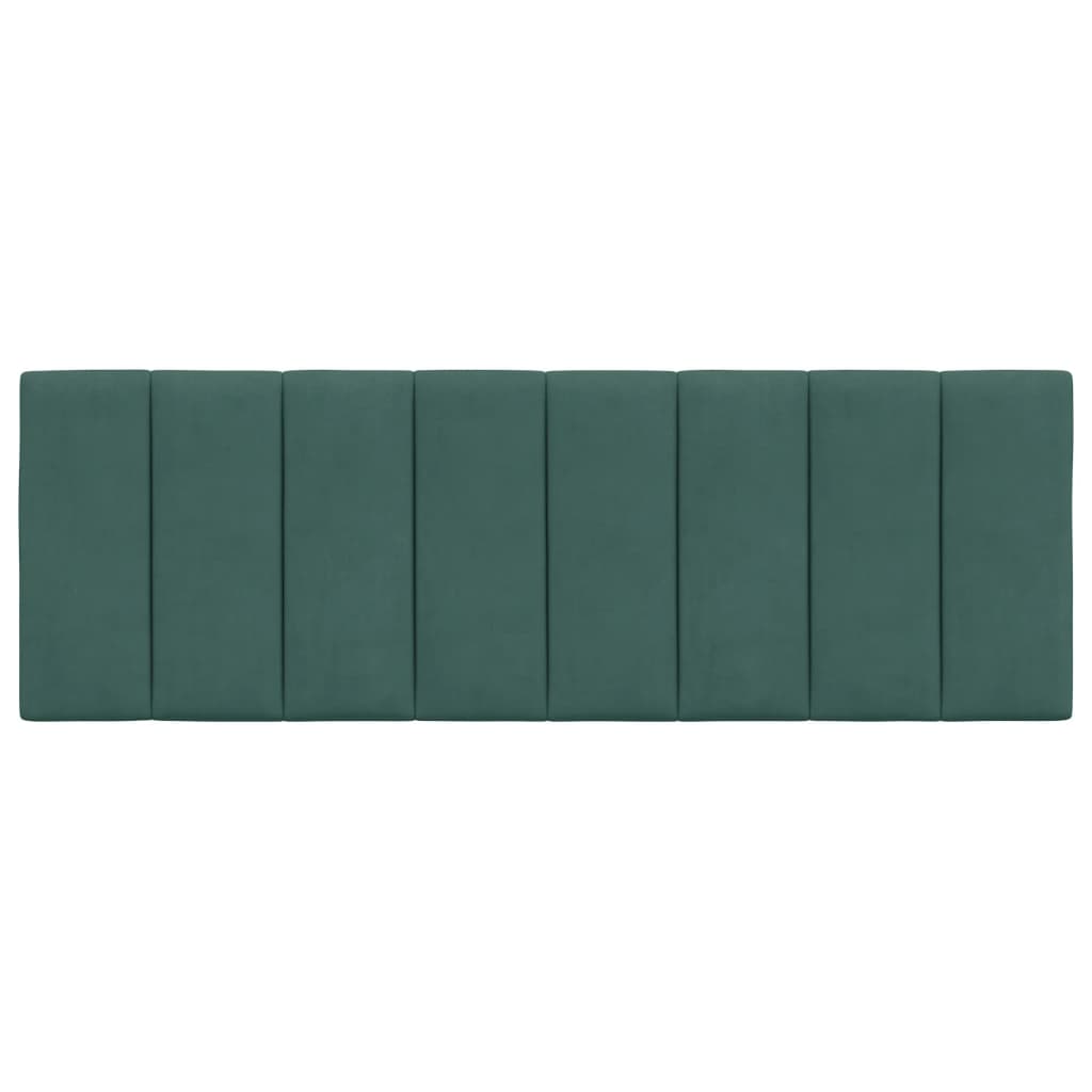 Almofadão de cabeceira Hanko 140 cm veludo verde-escuro
