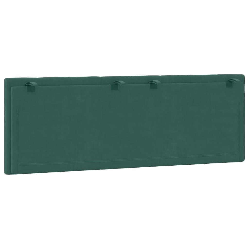 Almofadão de cabeceira Hanko 140 cm veludo verde-escuro