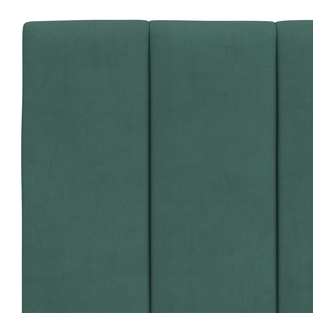 Almofadão de cabeceira Hanko 140 cm veludo verde-escuro
