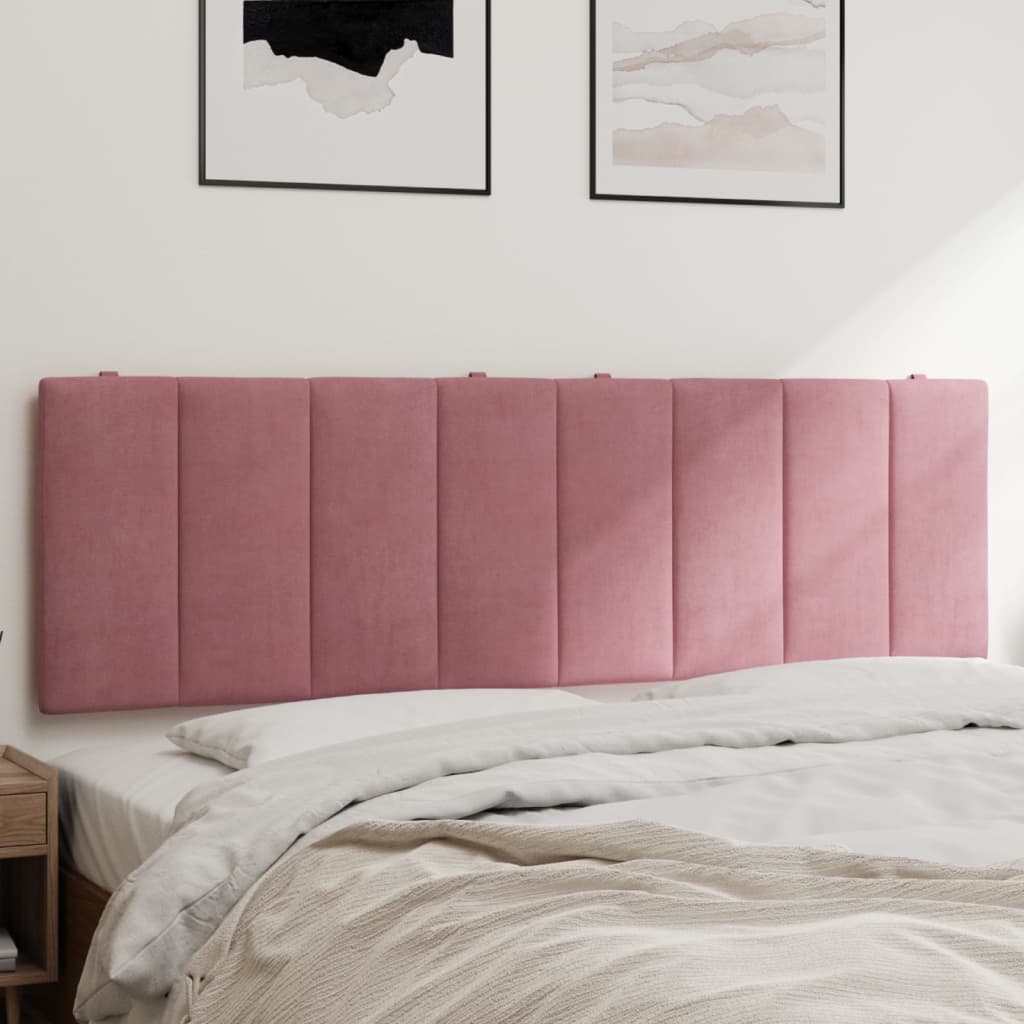 Almofadão de cabeceira Hanko 160 cm veludo rosa