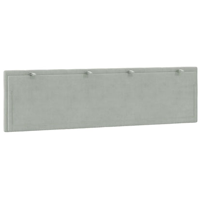 Almofadão de cabeceira Hanko 180 cm veludo cinzento-claro