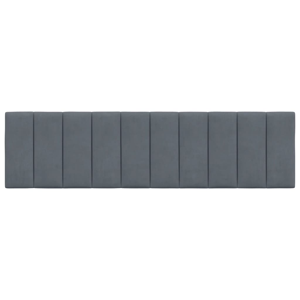 Almofadão de cabeceira Hanko 180 cm veludo cinzento-escuro