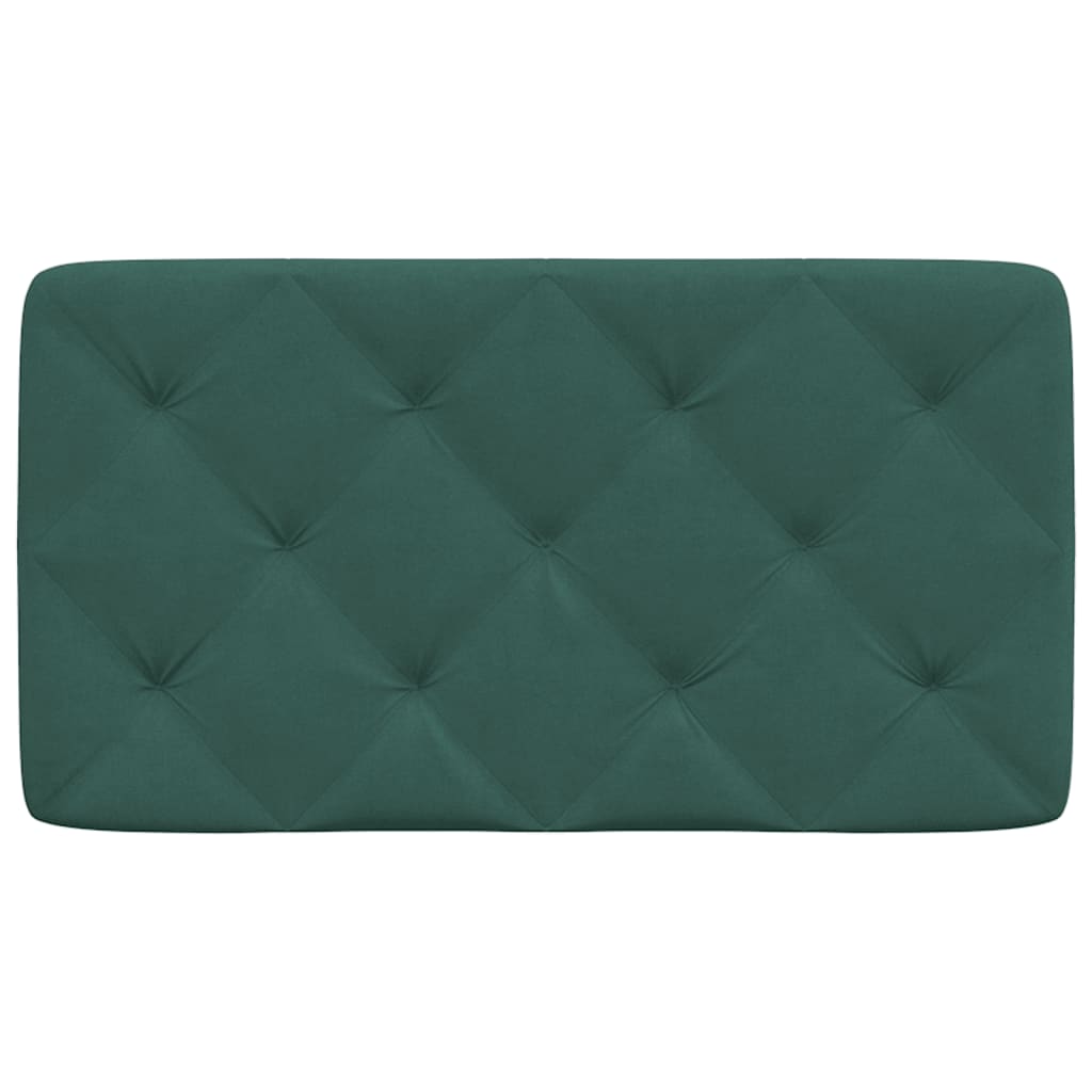 Almofadão de cabeceira 80 cm veludo verde-escuro