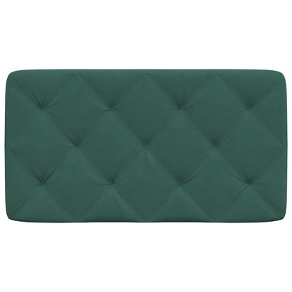 Almofadão de cabeceira 80 cm veludo verde-escuro