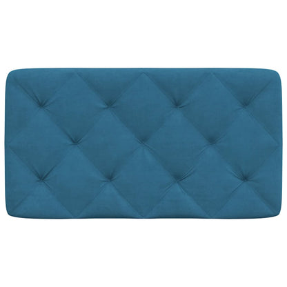 Almofadão de cabeceira 80 cm veludo azul