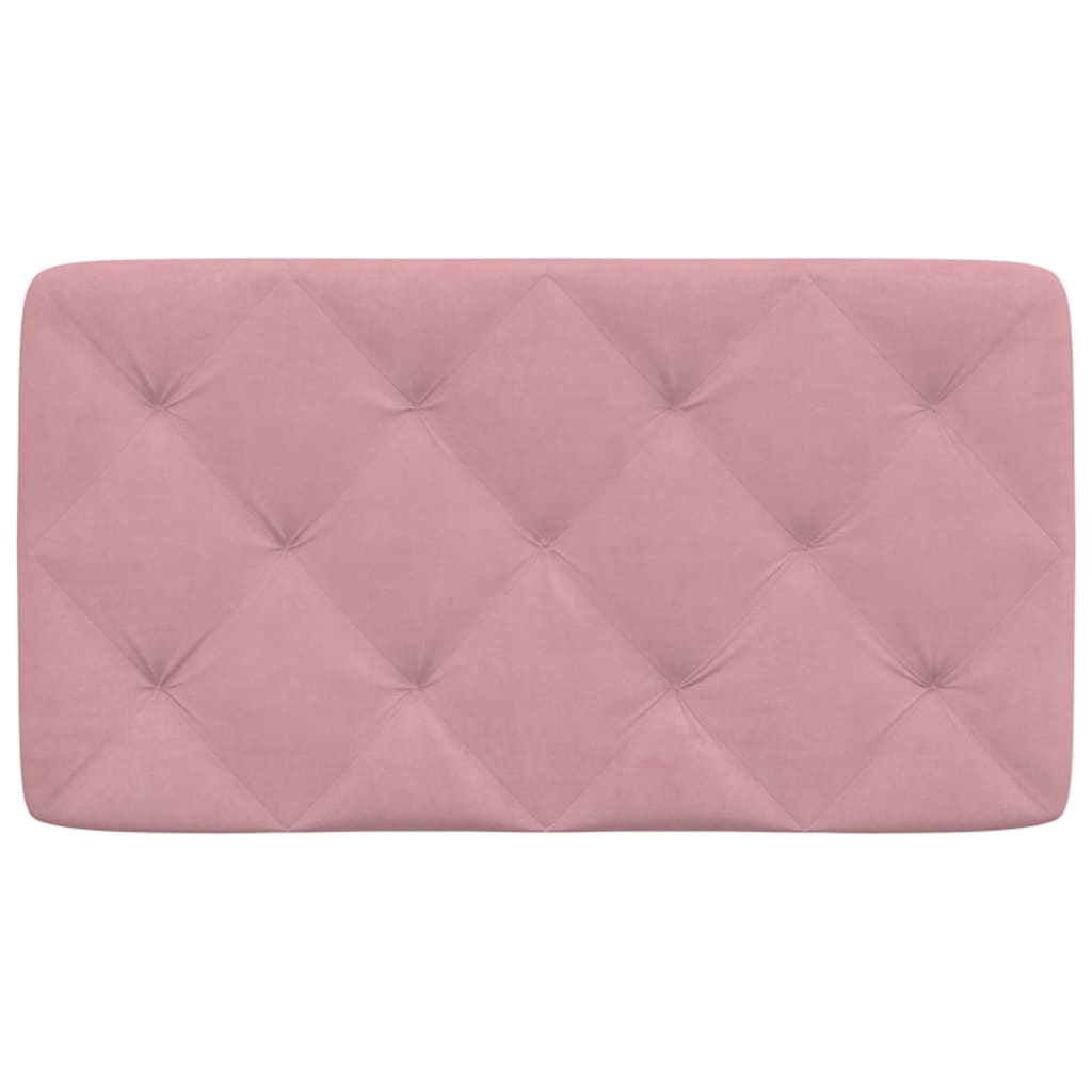 Almofadão de cabeceira 80 cm veludo rosa