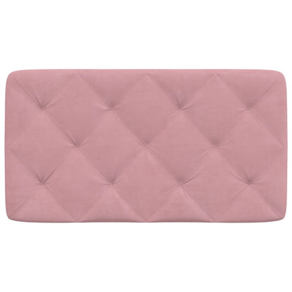 Almofadão de cabeceira 80 cm veludo rosa