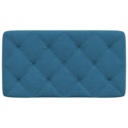 Almofadão de cabeceira 90 cm veludo azul