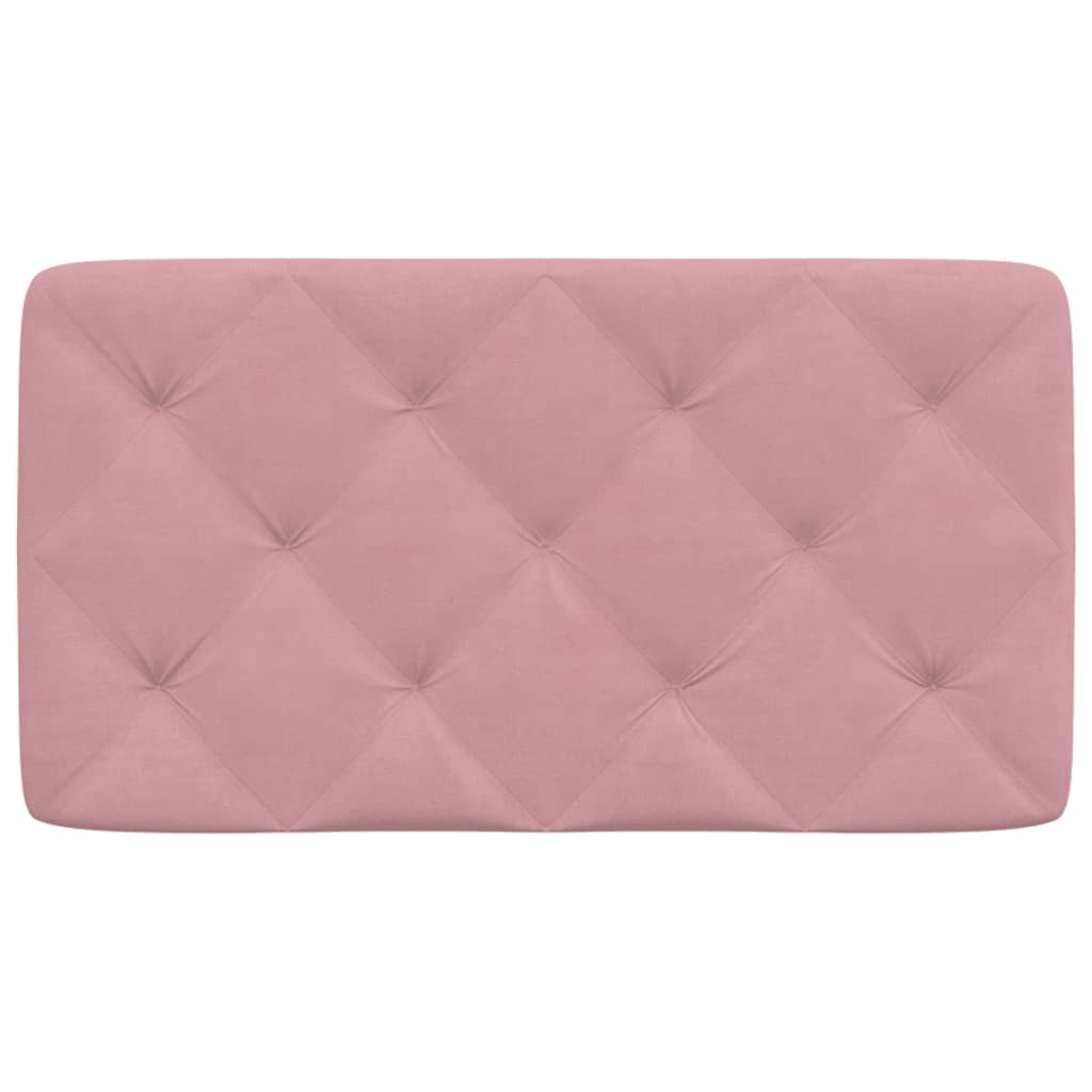 Almofadão de cabeceira 90 cm veludo rosa