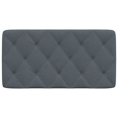 Almofadão de cabeceira 100 cm veludo cinzento-escuro