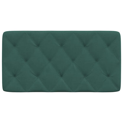 Almofadão de cabeceira 100 cm veludo verde-escuro