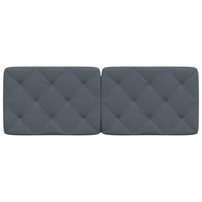 Almofadão de cabeceira 120 cm veludo cinzento-escuro