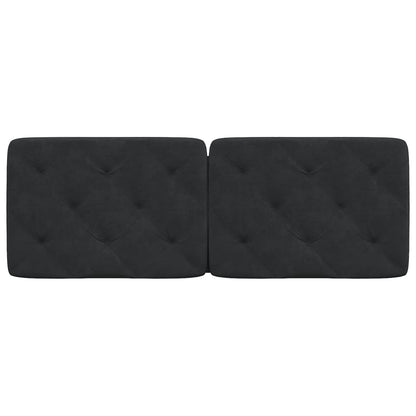 Almofadão de cabeceira 120 cm veludo preto