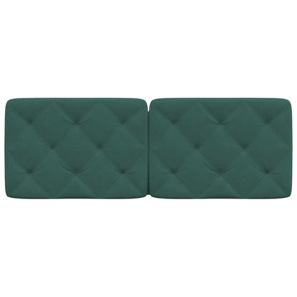 Almofadão de cabeceira 120 cm veludo verde-escuro