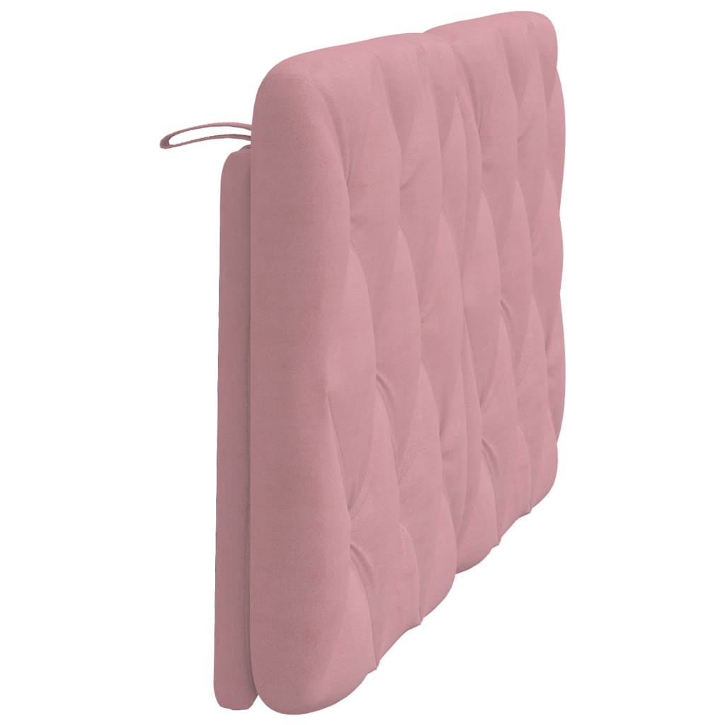 Almofadão de cabeceira 120 cm veludo rosa